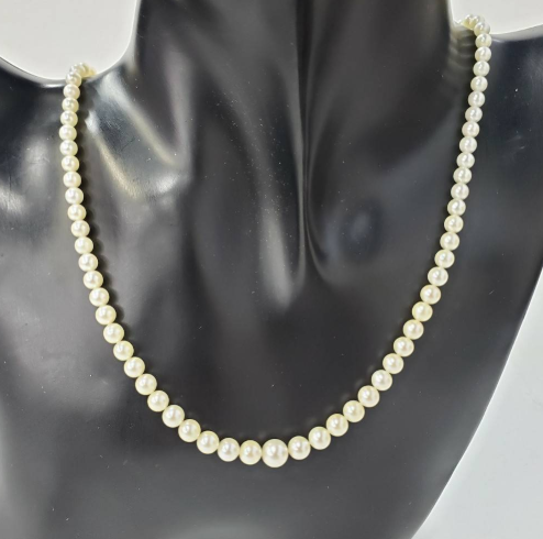 ミキモト ネックレス ミキモト ベビーパール K10 約3.3㎜珠-約6.8㎜珠 重量：約13.70g